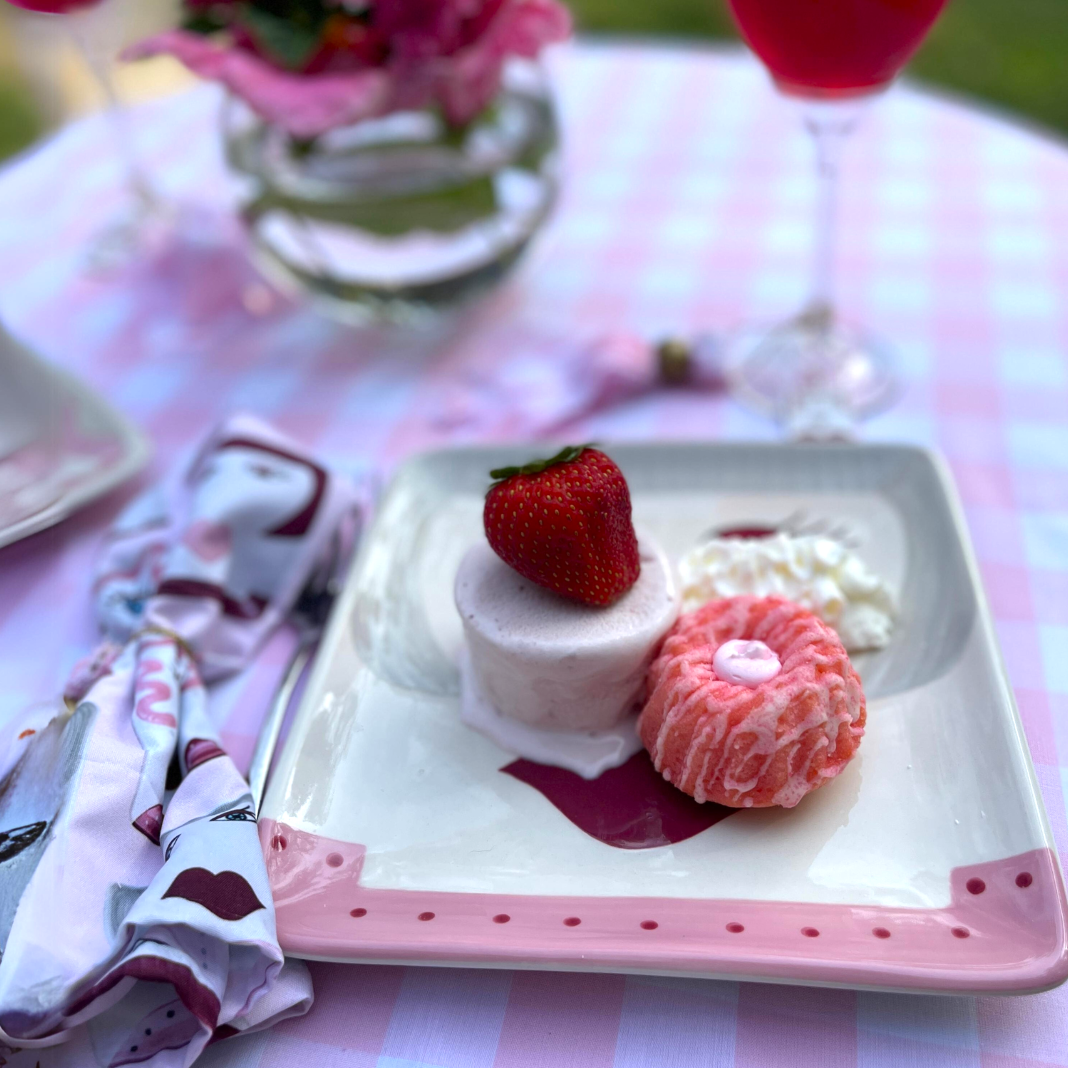 SQUARE SCARF / NAPKIN - Sisters In Pink
