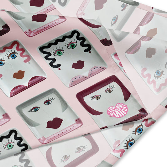 SQUARE SCARF / NAPKIN - Sisters In Pink