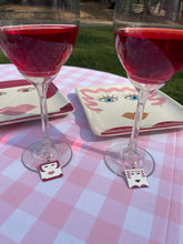Load image into Gallery viewer, WINE GLASS CHARMS - Sisters In Pink  ON SALE
